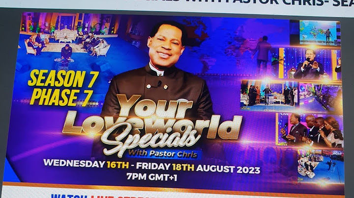 YOUR LOVEWORLD SPECIAL WITH PASTOR CHRIS SEASON 7 PHASE 7 DAY 1 ( WEDNESDAY 16TH AUGUST 2023 )