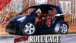 I FINALLY build my self a CUSTOM ROLL CAGE for my Smart-Hayabusa!!!!! #smart #rollcage