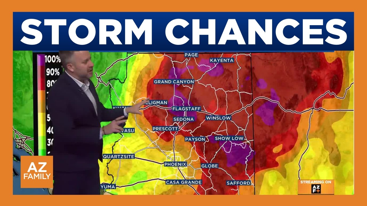 First Alert Days declared for chances of rain in Phoenix - YouTube