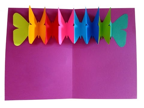 Pop Up Fold Out Butterfly Card