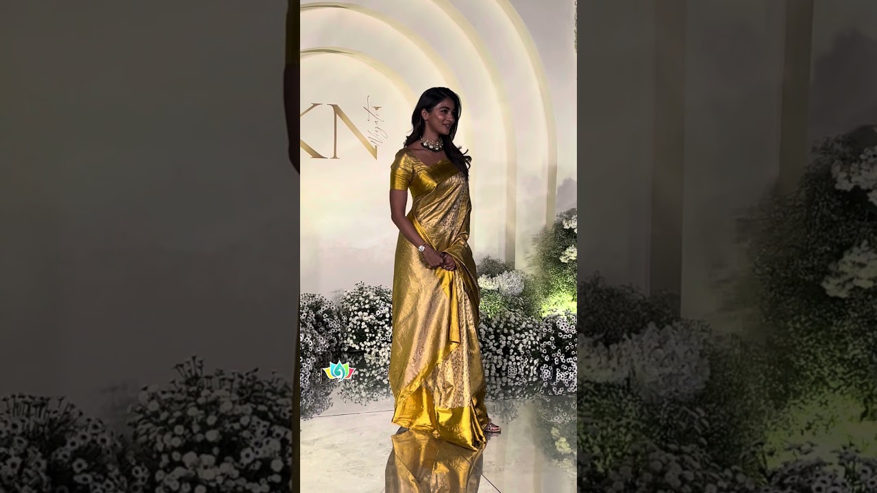 Gorgeous Indian actress Pooja Hegde at Director Ashutosh Gowariker son's wedding reception!