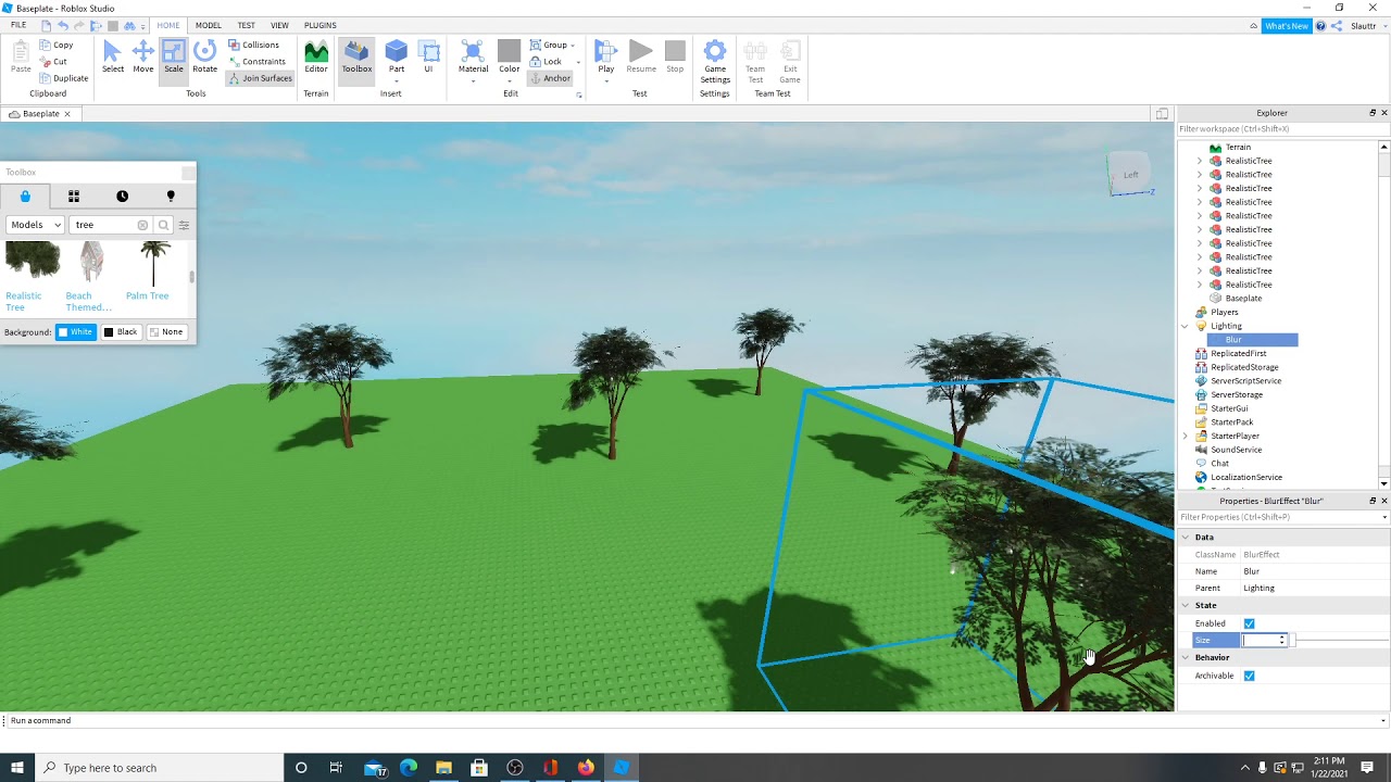 How to add blur in your roblox studio game 2021 YouTube