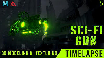 3D Modeling Timelapse Maya  | Sci Fi Gun | FS CREATiON