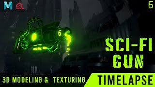 3D Modeling Timelapse Maya  | Sci Fi Gun | FS CREATiON