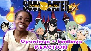 Soul Eater Openings 1-2 + Endings 1-4 REACTION (Partially Blind)