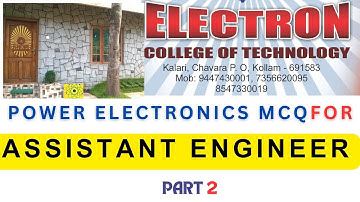 ASSISTANT ENGINEER / POLYTECHNIC LECTURER (EC)/ASSISTANT PROFESSOR/  POWER ELECTRONICS MCQ  PART 2