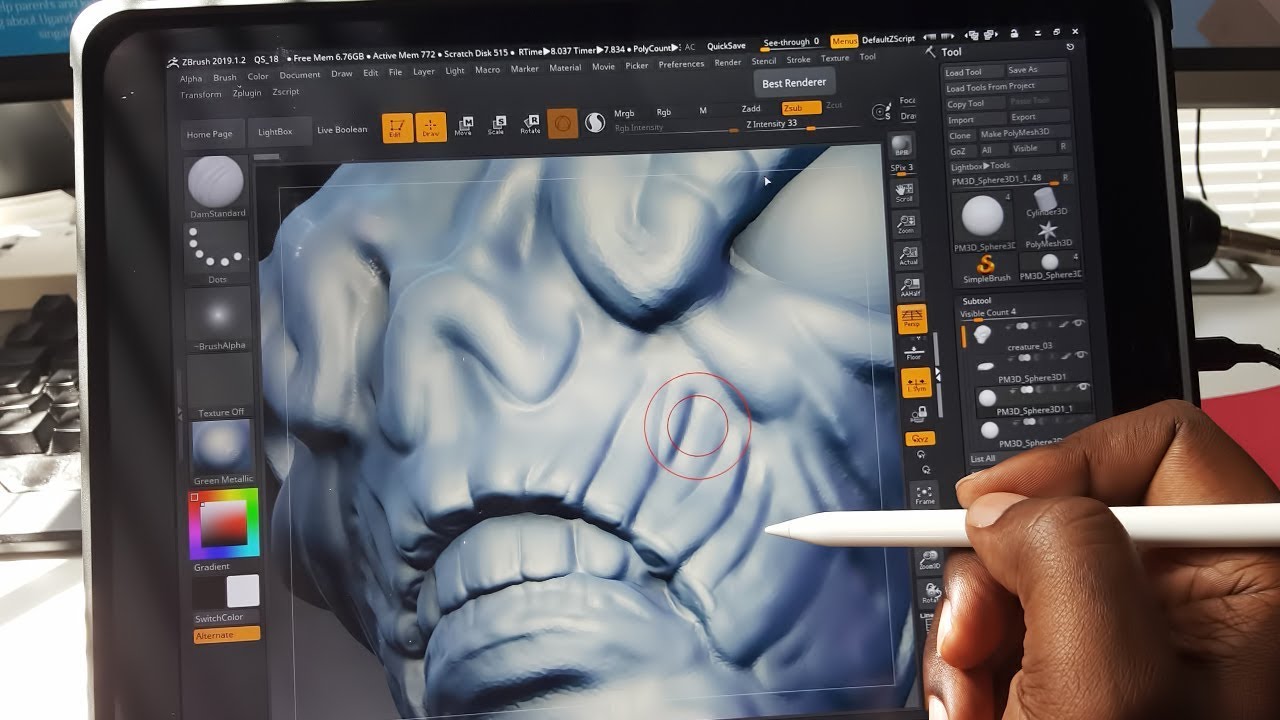 ipad pro 12.9 zbrush