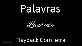 Palavras (Playback com letra) | Lauriete