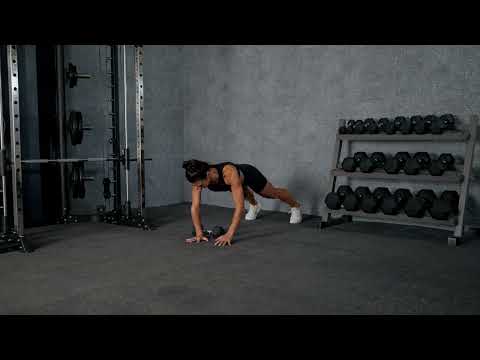 High Plank Dumbbell Pull Through