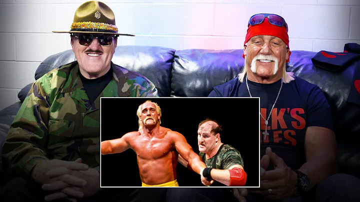 Hulk Hogan & Sgt. Slaughter watch their WrestleMan...