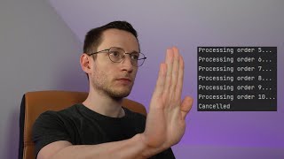 How to cancel work with CancellationTokens (C#/.NET)