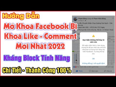 Video Cách Mở Khóa Facebook Bị Hạn Chế Tính Năng Like -... - youtube