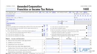 Visit:
http://legal-forms.laws.com/california/income-tax/amended-corporation-franchise-or-income-tax
to download the form 100x amended corporation franchise ...