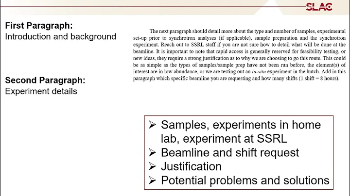 How to Write Successful SSRL Proposals