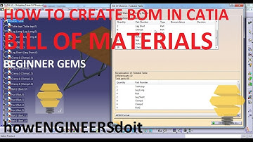 Catia Powerful Tricks #152|Generate BOM Bill of Materials