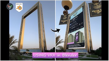Dubai frame Banner simulation CGI Ads Using VFX in Blender | Blender Tutorial #cgi #vfx #blender