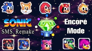 Sonic the Hedgehog 1 + 2 SMS Remake - Encore Mode (Complete Games, All Emeralds, Secret Ending)
