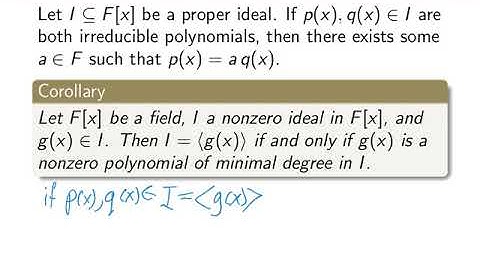 MATH 430 — 22: Unique Factorization in F[x]
