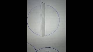 رسم دائرة بدون فرجار بإستخدام ورقة وقلمين Draw a circle without a caliper, using arcade and two pens