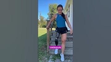 Walking step over step with a prosthesis