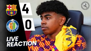 FC BARCELONA 4-0 GETAFE LIVE MATCH REACTION | Xavi rest *LAMINE YAMAL* #getafevsbarcelona #fcblive