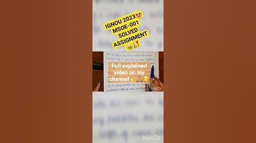 IGNOU 2023💫 MSOE-001 Sociology of Education😊 Solved Assignment🙏 #ignou #sociology #youtube #viral