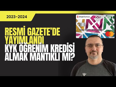 RESMİ GAZETE'DE YAYIMLANDI. KYK ÖĞRENİM KREDİSİ ALMAK MANTIKLI MI? #banka #faiz #para