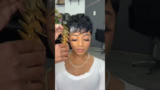 Pixie QUICKWEAVE #shannysnaturalbeauty #pixiewigs #brooklynhairstylist #quickweave #pixie