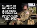 History of Military Kit & Weapons: Generations of change & Improvements 1916-1951 | with a rock Lamb