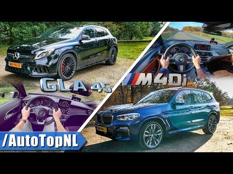 Mercedes GLA 45 AMG Vs BMW X3 M40i | ACCELERATION TOP SPEED Exhaust SOUND & POV By AutoTopNL