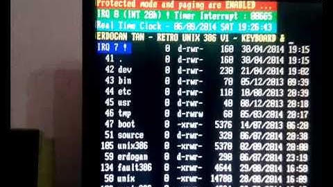 Retro UNIX 386 v1 - Keyboard & Video Display BIOS Test