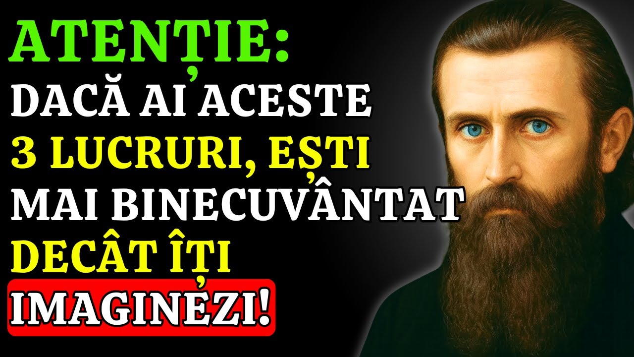 DACĂ AI UNUL DINTRE ACESTE TREI LUCRURI, EȘTI BINECUVÂNTAT | SFÂNTUL ARSENIE BOCA AVERTIZEAZĂ!