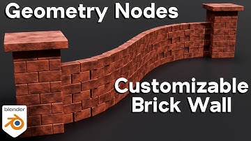 Customizable Brick Wall - Geometry Nodes (Blender Tutorial)