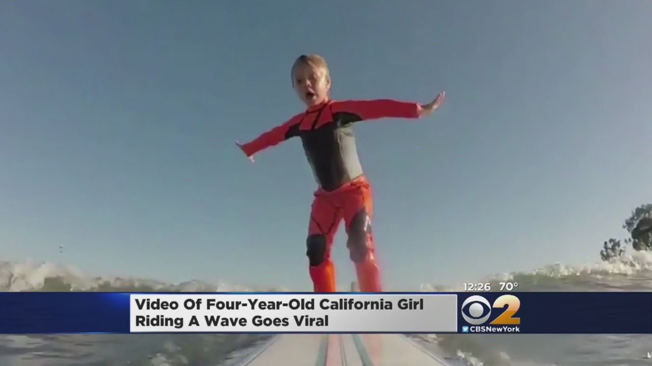 Little Surfer Girl Goes Viral YouTube