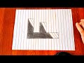 How we draw 3d hole shape of F.
