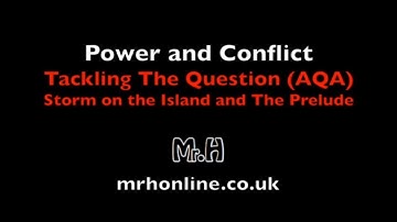 P & C - Tackling The Question - Storm on the Island and The Prelude