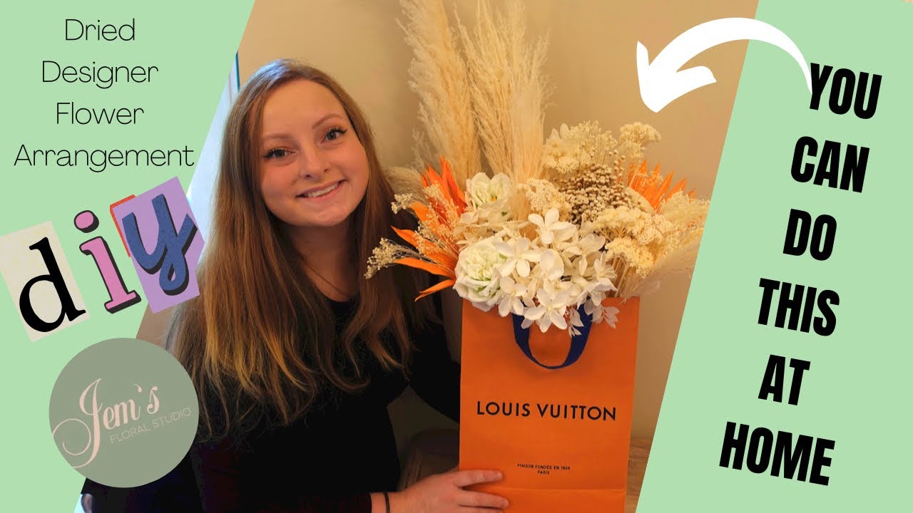 DIY Dry flower in Louis Vuitton bag, how to make dry flower, Louis  Vuitton bag