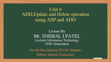 ADD,Upodate & delete using ADO