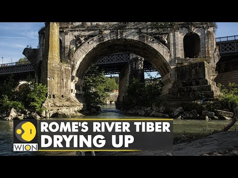 Water levels of Rome's historic river Tiber very low | Remains of Neronian Bridge emerge | WION