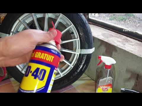 TEST  brillant pneus WD40 VS action VS silicone spray VS simoniz !👌  Vidéo uniquement pour le FUN🤪 