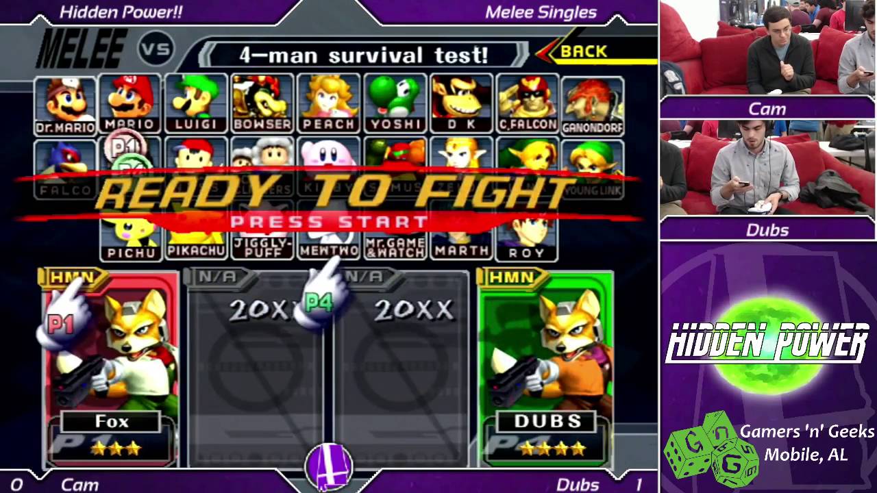 Hidden Power (Jan. 2016) - Cam (Fox) vs. Dubs (Fox, Falco) - Melee