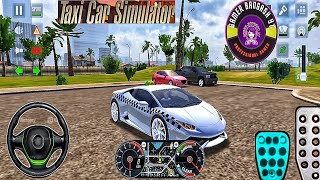 Taxi Simulator 🚕 Lamborghini taxi new hyper taxi in los angles city vip client pick up Night🌌 drive screenshot 3