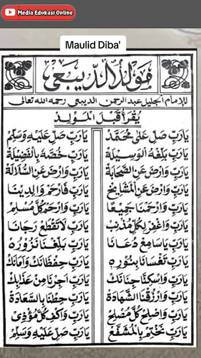 yaa rabbi _ maulid diba _ versi lagu ikan dalam kolam #trending