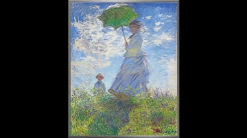 Thumbnail of Hermoso Cuadro Mujer con Sombrilla de Claude Monet del Año1875.