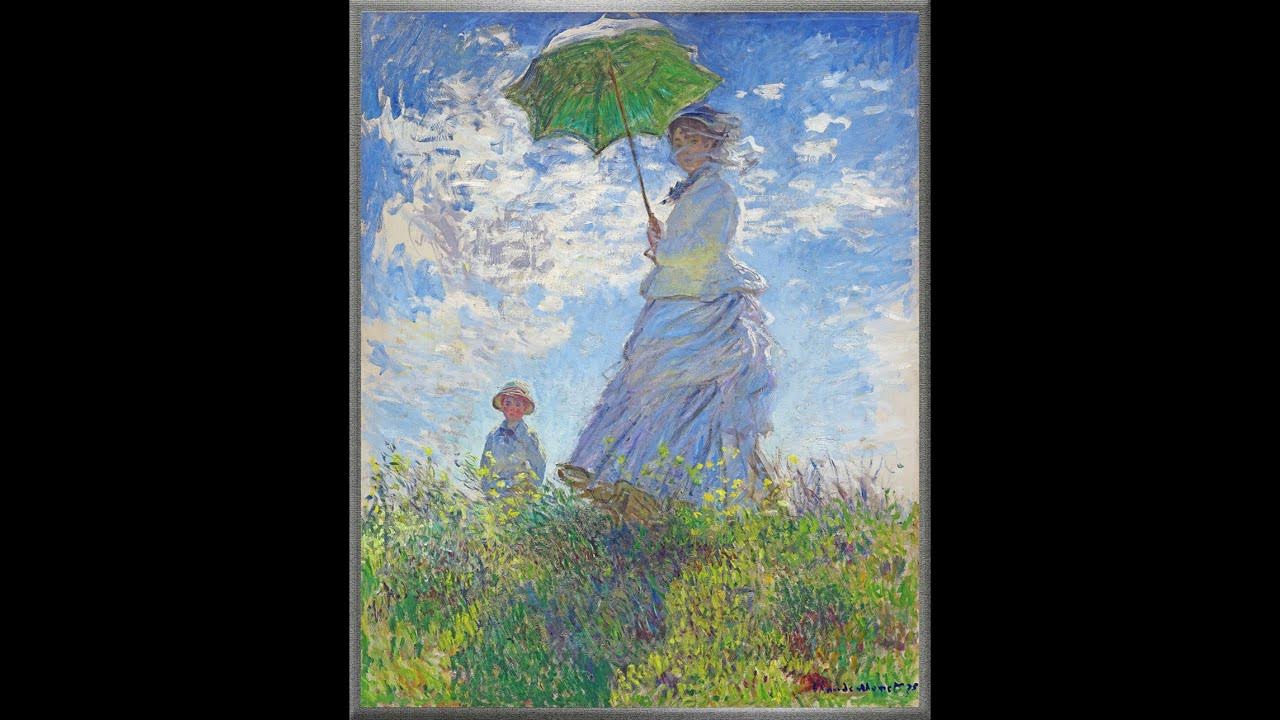 Hermoso Cuadro Mujer con Sombrilla de Claude Monet del Año1875.
