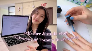 self-care and study vlog | University of Toronto final exam season in first year