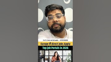 Top Job Portals for European Jobs | Apply for Europe Jobs Without Agent (2026) #europejobs