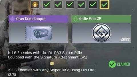 COD Mobile Kill 5 Enemies with the DLQ33 Sniper Rifle Equipped with the Signature Attachment