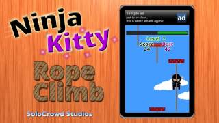 Ninja Kitty Rope Climb - Mobile Game screenshot 1