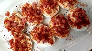 Oua umplute si bacon / Deviled Eggs with Bacon